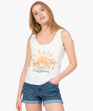 Débardeur femme avec motif pailleté vue1 - GEMO(FEMME PAP) - GEMO