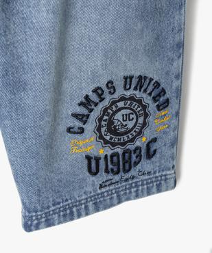 Bermuda garçon en denim avec ceinture élastique - Camps United vue3 - CAMPS UNITED - GEMO