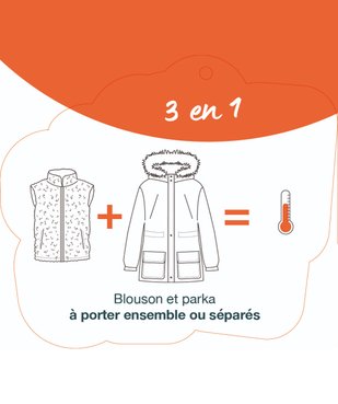 Parka 3 en 1 avec capuche garçon vue2 - GEMO 4G GARCON - GEMO