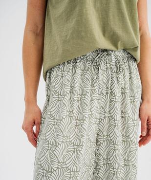 Pantalon de pyjama fluide imprimé femme vue3 - GEMO 4G FEMME - GEMO