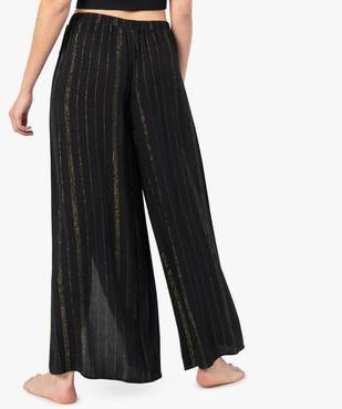 Pantalon de plage femme ouvert sur l’avant vue3 - GEMO 4G FEMME - GEMO