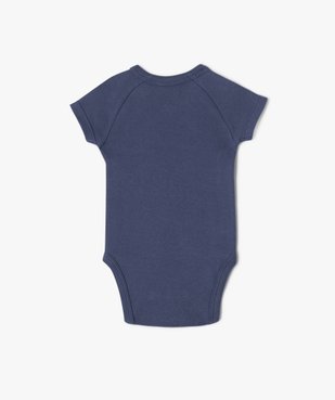 Body manches courtes fermeture croisée motifs marins bébé (lot de 3) vue5 - GEMO 4G BEBE - GEMO