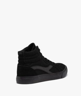 Baskets homme mid-cut en toile et suédine unie vue4 - GEMO 4G HOMME - GEMO