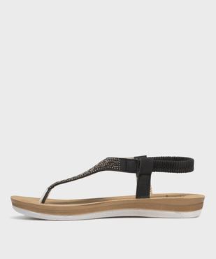 Sandales à entredoigt avec strass femme - Emilia Rosa vue3 - EMILIA ROSA - GEMO