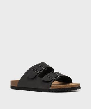 Mules à larges brides avec semelle intérieure cuir homme - Urban Steps vue2 - URBAN STEPS - GEMO