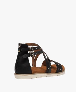 Sandales femme à talon plat, semelle contrastante crantée vue4 - GEMO (CASUAL) - GEMO