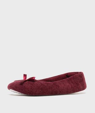 Chaussons ballerines en velours femme vue2 - GEMO(HOMWR FEM) - GEMO