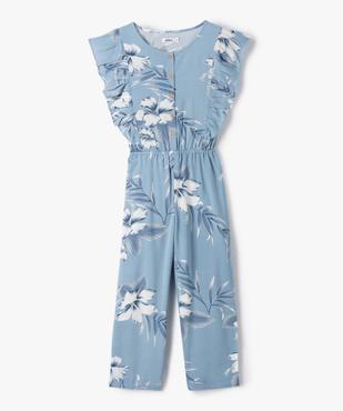 Combinaison pantalon fille imprimée avec volants sur les épaules vue1 - GEMO (ENFANT) - GEMO