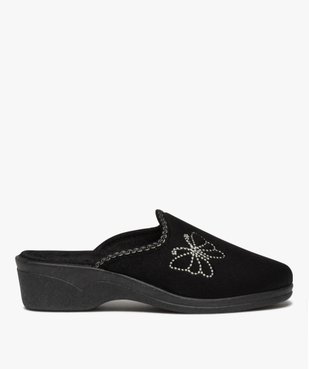Chaussons femme compensées velours brodé vue1 - G'FLEX - GEMO