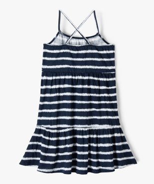 Robe fille ample à motif fleuri et fines bretelles croisées vue3 - GEMO (ENFANT) - GEMO