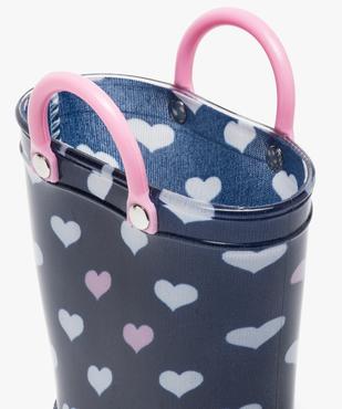 Bottes de pluie fille à motifs cœurs et anses vue6 - GEMO (ENFANT) - GEMO