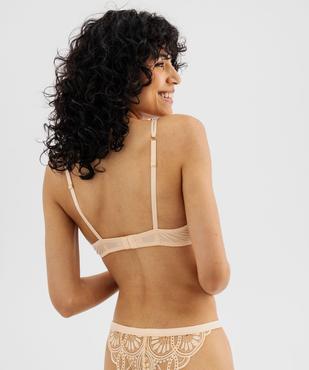 Soutien-gorge triangle sans armatures en dentelle vue3 - GEMO(HOMWR FEM) - GEMO