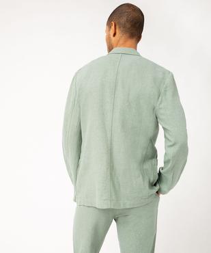Veste de costume homme en lin mélangé vue3 - GEMO 4G HOMME - GEMO