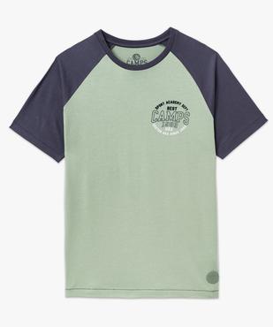 Tee-shirt manches courtes raglan contrastantes homme - Camps United vue4 - CAMPS US GEMO FOR GOOD - GEMO