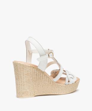 Sandales femme à talon dessus cuir style marin - Tanéo vue4 - TANEO - GEMO