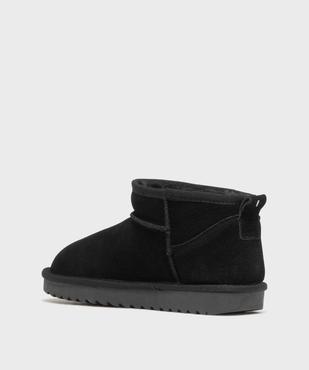Boots fourrées dessus cuir femme vue4 - SANS MARQUE - GEMO
