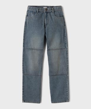 Jean loose en denim 100% coton délavé garçon vue2 - GEMO (JUNIOR) - GEMO