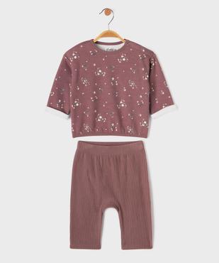 Ensemble 2 pièces sweat + pantalon côtelé bébé vue1 - GEMO 4G BEBE - GEMO