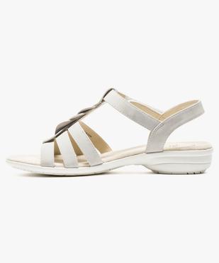 Sandale confort à brides et détails irisés sur le dessus vue3 - GEMO (CONFORT) - GEMO