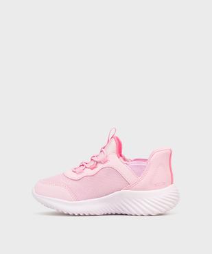Baskets en toile pailletée faciles à enfiler fille - Skechers vue3 - SKECHERS - GEMO