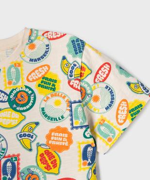 Tee-shirt manches courtes imprimé fantaisie garçon vue2 - GEMO 4G GARCON - GEMO