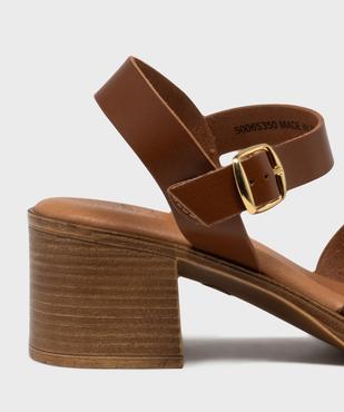 Sandales à talon en cuir femme - Tanéo vue6 - TANEO - GEMO