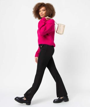 Gilet femme en maille fantaisie ajourée vue5 - GEMO(FEMME PAP) - GEMO