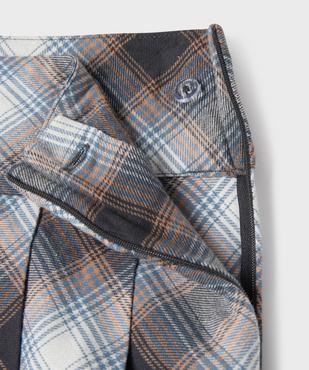 Jupe-short courte et plissée à carreaux fille vue2 - GEMO (JUNIOR) - GEMO