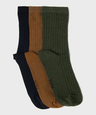 Chaussettes en maille côtelée garçon (lot de 3) vue1 - GEMO 4G GARCON - GEMO