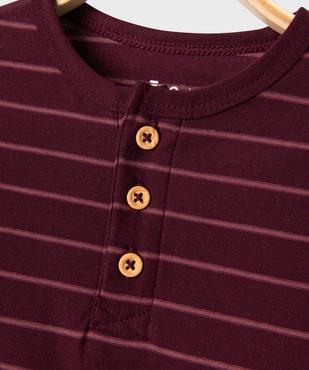 Tee-shirt manches longues à rayures bébé garçon vue2 - GEMO 4G BEBE - GEMO