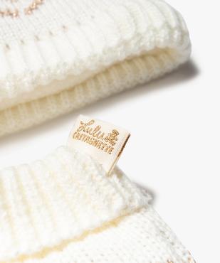 Ensemble bébé fille 3 pièces : moufles, bonnet et snood à fil pailleté - LuluCastagnette vue2 - LULUCASTAGNETTE - GEMO