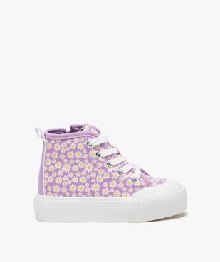 Baskets fille mi-cut à zip et semelle épaisse avec motifs vue1 - PREMIER PRIX BY GEMO - GEMO