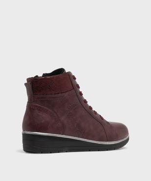 Boots confort avec talon compensé et doublure chaude femme vue4 - HOBIZ - GEMO