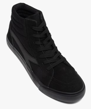 Baskets homme mid-cut en toile et suédine unie vue5 - GEMO 4G HOMME - GEMO