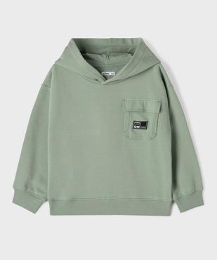 Sweat à capuche avec poche poitrine garçon vue1 - GEMO (ENFANT) - GEMO