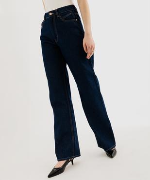 Jean wide leg taille haute femme vue1 - GEMO 4G FEMME - GEMO