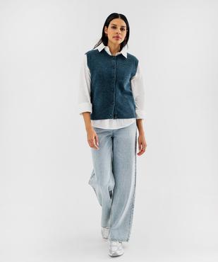 Gilet sans manches en maille chaude et extensible femme vue4 - GEMO(FEMME PAP) - GEMO