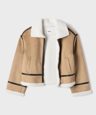 Veste courte style aviateur fille vue2 - GEMO (JUNIOR) - GEMO