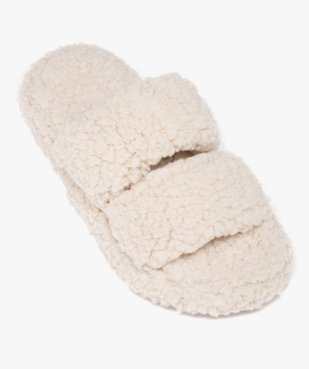 Chaussons femme mules en sherpa unies vue5 - GEMO(HOMWR FEM) - GEMO