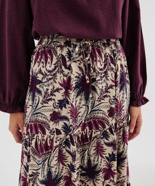 Jupe longue à motifs fleuris et volants femme vue4 - GEMO(FEMME PAP) - GEMO