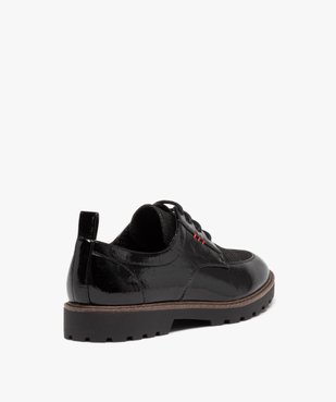 Derby verni avec semelle crantée femme vue4 - GEMO (CASUAL) - GEMO