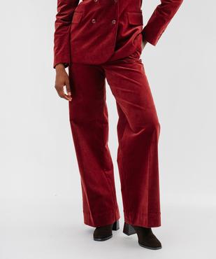 Pantalon en velours fines côtes coupe wide leg femme - LuluCastagnette vue1 - LULUCASTAGNETTE - GEMO