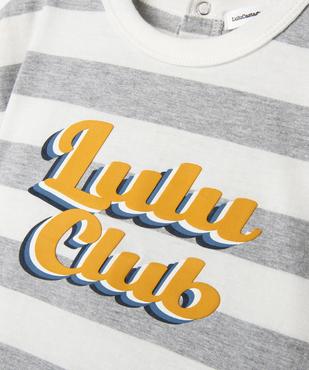 Tee-shirt manches courtes à rayures bébé garçon - LuluCastagnette vue4 - LULU CASTAGNETTE GEMO FOR GOOD - GEMO
