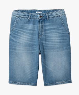 Bermuda en jean homme délavé coupe chino vue4 - GEMO (HOMME) - GEMO