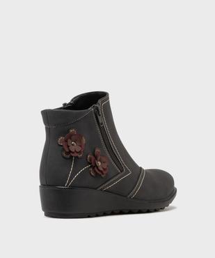 Boots confort à talon compensé avec motifs fleurs femme vue4 - G'FLEX - GEMO