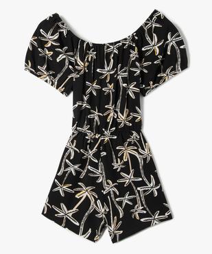 Combishort fille à motifs palmiers vue4 - GEMO (JUNIOR) - GEMO