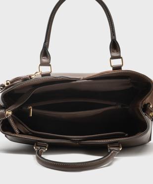 Sac à main bi-matière avec pampille pochette femme vue3 - GEMO (ACCESS) - GEMO