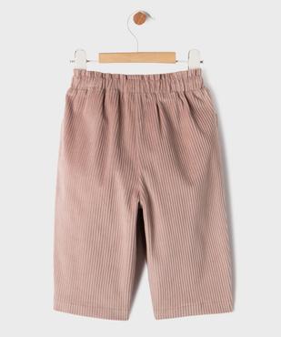 Pantalon barrel en maille côtelée bébé fille vue3 - GEMO(BEBE DEBT) - GEMO
