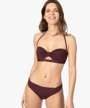Bas de maillot de bain femme pailleté vue3 - GEMO (PLAGE) - GEMO