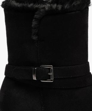 Boots femme à talon dessus suédine et intérieur doux  vue6 - GEMO(URBAIN) - GEMO